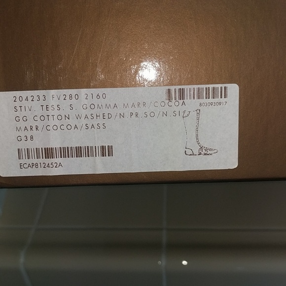 Gucci Boots brown canvas logo size 38 - Picture 4 of 5